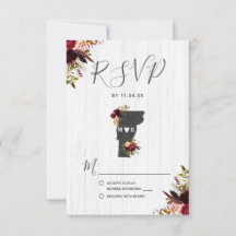 Vermont Staat Destination Rustic Wedding RSVP