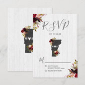 Vermont Staat Destination Rustic Wedding RSVP Karte (Vorne/Hinten)