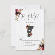 Vermont Staat Destination Rustic Wedding RSVP