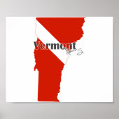 Vermont Staat Dive Flag Poster (Vorne)