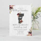 Vermont Staat Hochzeit in Urlaubsort Einladung (Stehend Vorderseite)