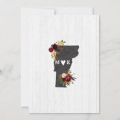 Vermont Staat Hochzeit in Urlaubsort Einladung (Rückseite)