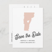 VERMONT Staat Hochzeit in Urlaubsort JEDE FARBE Ankündigungspostkarte (Vorne/Hinten)
