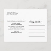 VERMONT Staat Hochzeit in Urlaubsort JEDE FARBE Ankündigungspostkarte (Rückseite)