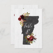 Vermont Staat Hochzeit in Urlaubsort Tischnummern (Vorne/Hinten)