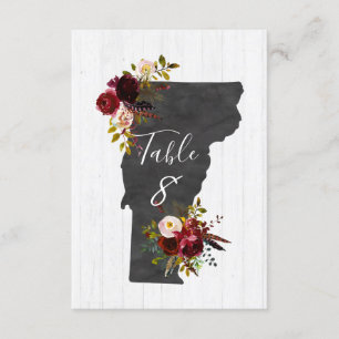 Vermont Staat Hochzeit in Urlaubsort Tischnummern