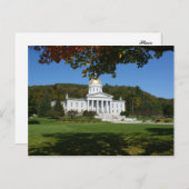 Vermont Staat House Postkarte (Vorne/Hinten)