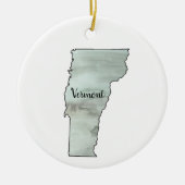 Vermont Staat Illustration Malerei Keramik Ornament (Vorne)