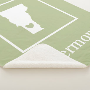 Vermont Staat Karte mit Sonderfarben F Sherpadecke