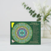 Vermont Staat Mandala Postcard Postkarte (Stehend Vorderseite)