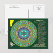 Vermont Staat Mandala Postcard Postkarte (Vorne/Hinten)