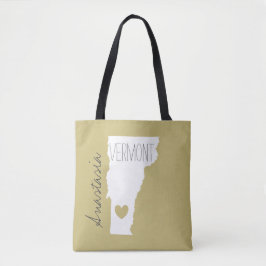 Vermont Staat Map personalisieren Name Tasche