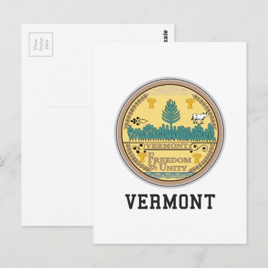 Vermont Staat Postkarte (Vorne/Hinten)