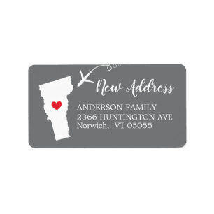 Vermont Staat   Rücksendekennzeichen verschieben Adressaufkleber