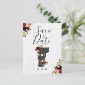 Vermont Staat Zielort Rustikal Save the Date Ankündigungspostkarte (Stehend Vorderseite)