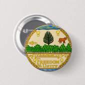 Vermont-Staats-Siegel Button (Vorne & Hinten)