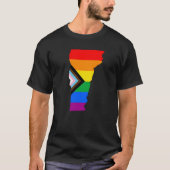 Vermont Staatsstolz LGBTQ Progress Prix T-Shirt (Vorderseite)