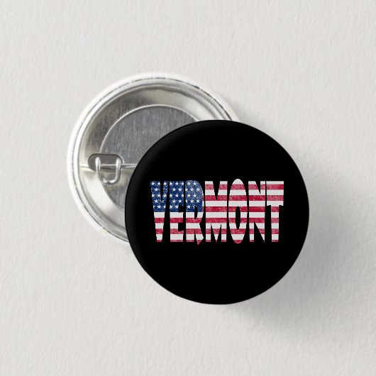 Vermont state button (Vorne & Hinten)
