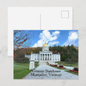 Vermont State Capitol Postkarte (Vorne/Hinten)