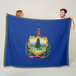 Vermont State Flag Print Patriotc Fleecedecke