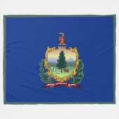 Vermont State Flag Print Patriotc Fleecedecke (Vorderseite (Horizontal))