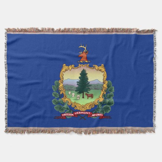 Vermont State Flag Print Patriotic Decke (Vorderseite)