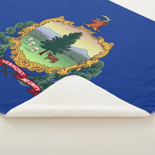 Vermont State Flag Print Patriotic Sherpadecke (3/4)
