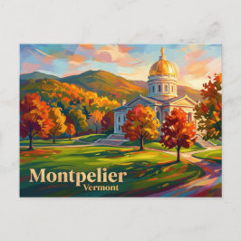 Vermont State House USA Postkarte