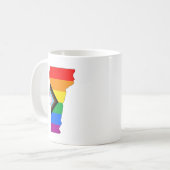 Vermont State Pride LGBTQ Progress Pride Kaffeetasse (Vorderseite Links)