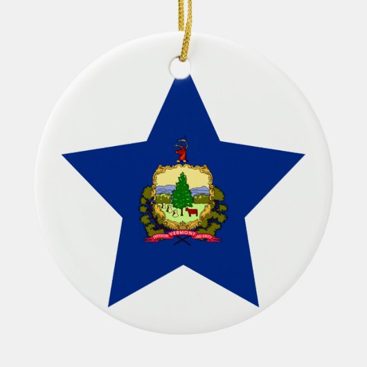 Vermont-Stern Keramik Ornament (Vorne)