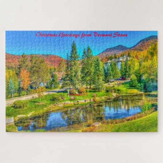 Vermont Stowe.Christmas Grüße Puzzle (Horizontal)