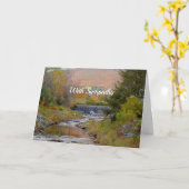 Vermont Stream Waterfall Herbst Foto Beileid Karte (Gelbe Blume)