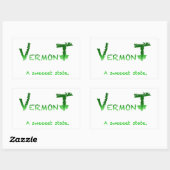 Vermont Sweeeet Rechteckiger Aufkleber (Blatt)