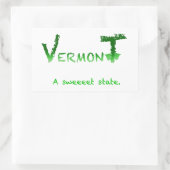 Vermont Sweeeet Rechteckiger Aufkleber (Tasche)