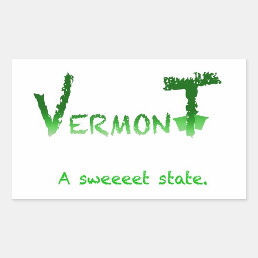 Vermont Sweeeet Rechteckiger Aufkleber (Vorderseite)