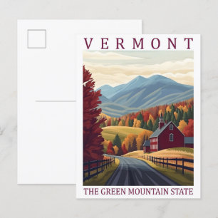 Vermont the Green Mountains Staat USA Travel Place Postkarte