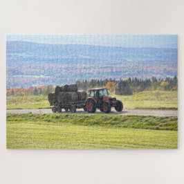 Vermont Tractor Hauling Hay Bales Puzzle