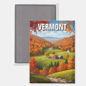 Vermont Travel Magnet (Vorderseite/Rückseite)