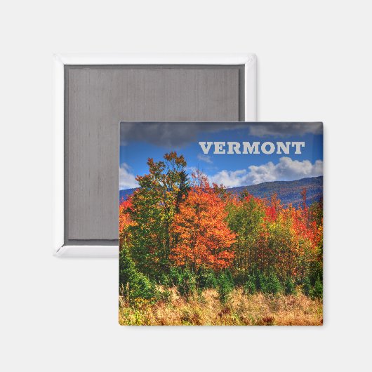 Vermont Travel Magnet zeigt die Farbveränderungen (Vorderseite/Rückseite)