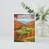 Vermont Travel Postkarte (Stehend Vorderseite)