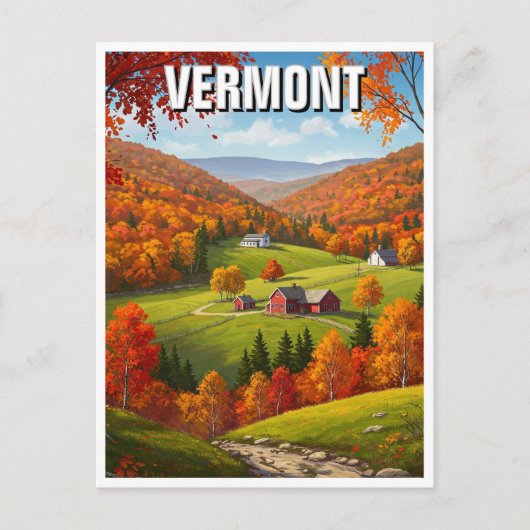 Vermont Travel Postkarte (Vorderseite)
