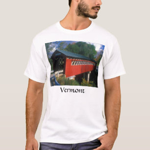 Vermont-überdachte Brücke T-Shirt