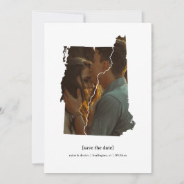 Vermont und New Hampshire Save the Date Fotokarte