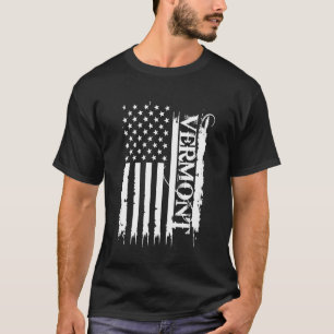 Vermont United Staaten beklagt US-Flagge T-Shirt