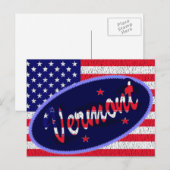 Vermont US-Flagge Postkarte (Vorne/Hinten)