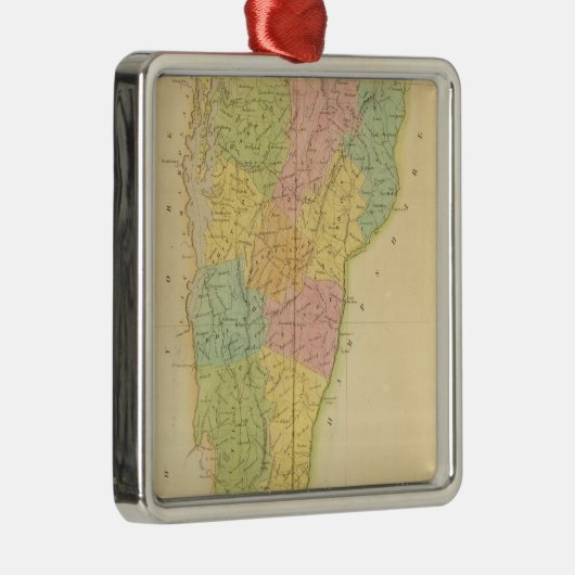 Vermont US Silbernes Ornament (Rechts)