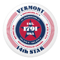 Vermont US Staat Red White Blue Typografy