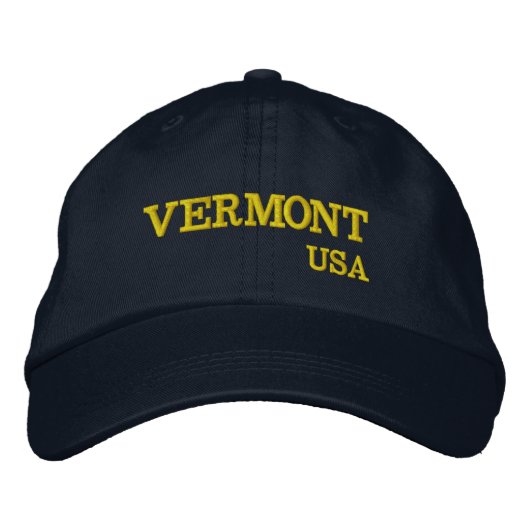 Vermont USA bestickter Hut (Vorderseite)