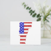 Vermont USA Flaggen Silhouette Staat Karte (Stehend Vorderseite)