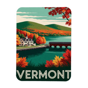 Vermont USA Grüne Berge und Reisen durch Neuenglan Magnet